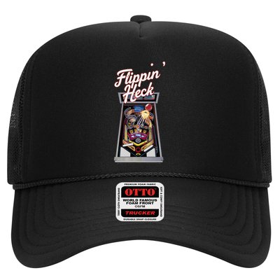 Flippin Heck Pinball Machine Gaming Arcade Trucker Hat
