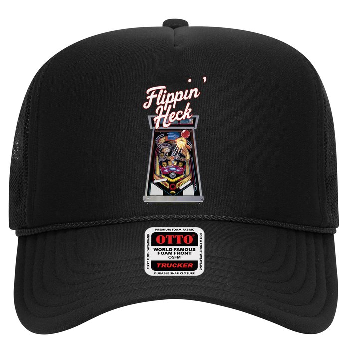 Flippin Heck Pinball Machine Gaming Arcade Trucker Hat