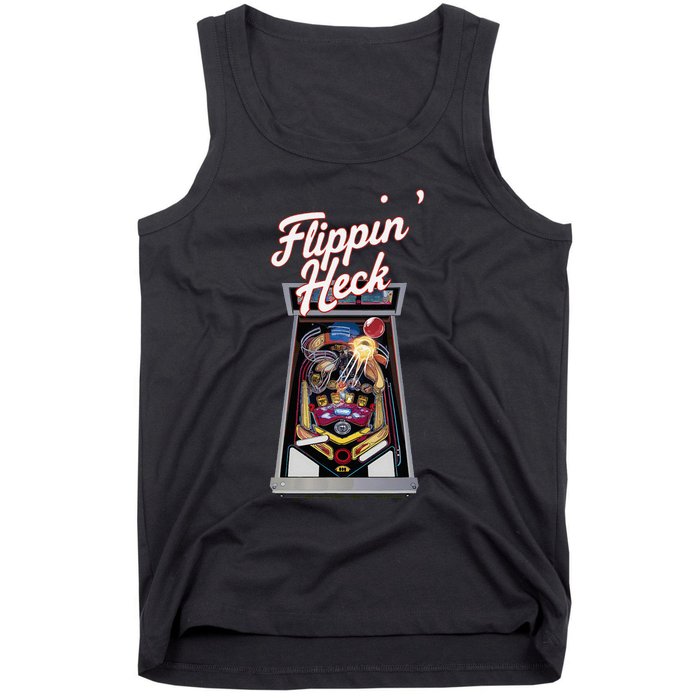 Flippin Heck Pinball Machine Gaming Arcade Tank Top