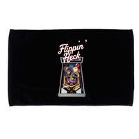 Flippin Heck Pinball Machine Gaming Arcade Microfiber Hand Towel