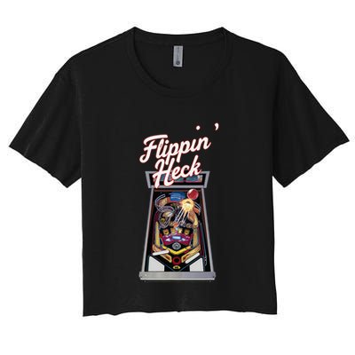 Flippin Heck Pinball Machine Gaming Arcade Crop Top