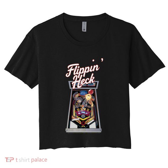 Flippin Heck Pinball Machine Gaming Arcade Crop Top