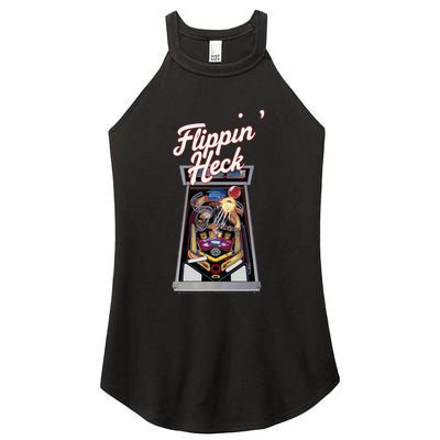 Flippin Heck Pinball Machine Gaming Arcade Women's Perfect Tri Rocker Tank
