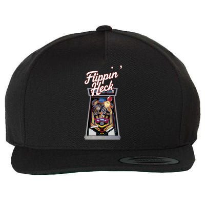 Flippin Heck Pinball Machine Gaming Arcade Wool Snapback Cap