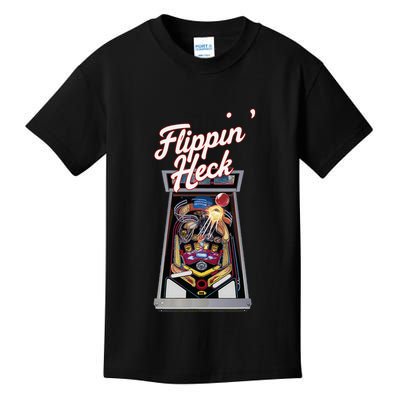 Flippin Heck Pinball Machine Gaming Arcade Kids T-Shirt