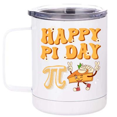 Funny Happy Pi Day Mathematics Math Teacher 12 oz Stainless Steel Tumbler Cup