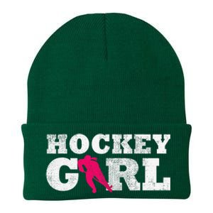 Field Hockey  Player Silhouette Sport Gift Knit Cap Winter Beanie