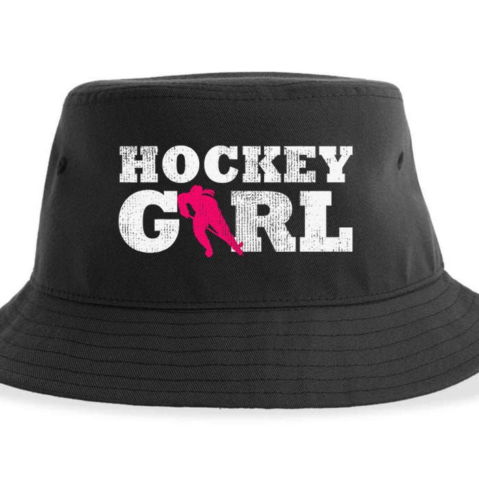 Field Hockey  Player Silhouette Sport Gift Sustainable Bucket Hat