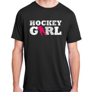 Field Hockey  Player Silhouette Sport Gift Adult ChromaSoft Performance T-Shirt