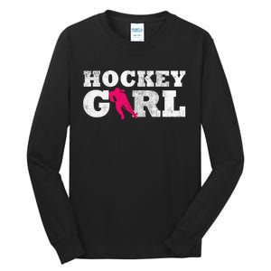 Field Hockey  Player Silhouette Sport Gift Tall Long Sleeve T-Shirt