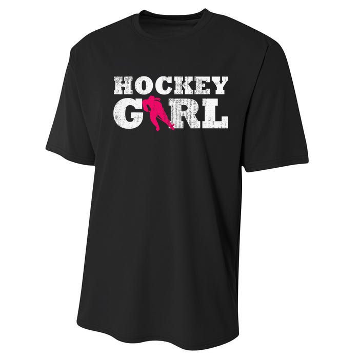 Field Hockey  Player Silhouette Sport Gift Performance Sprint T-Shirt