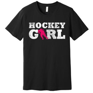 Field Hockey  Player Silhouette Sport Gift Premium T-Shirt