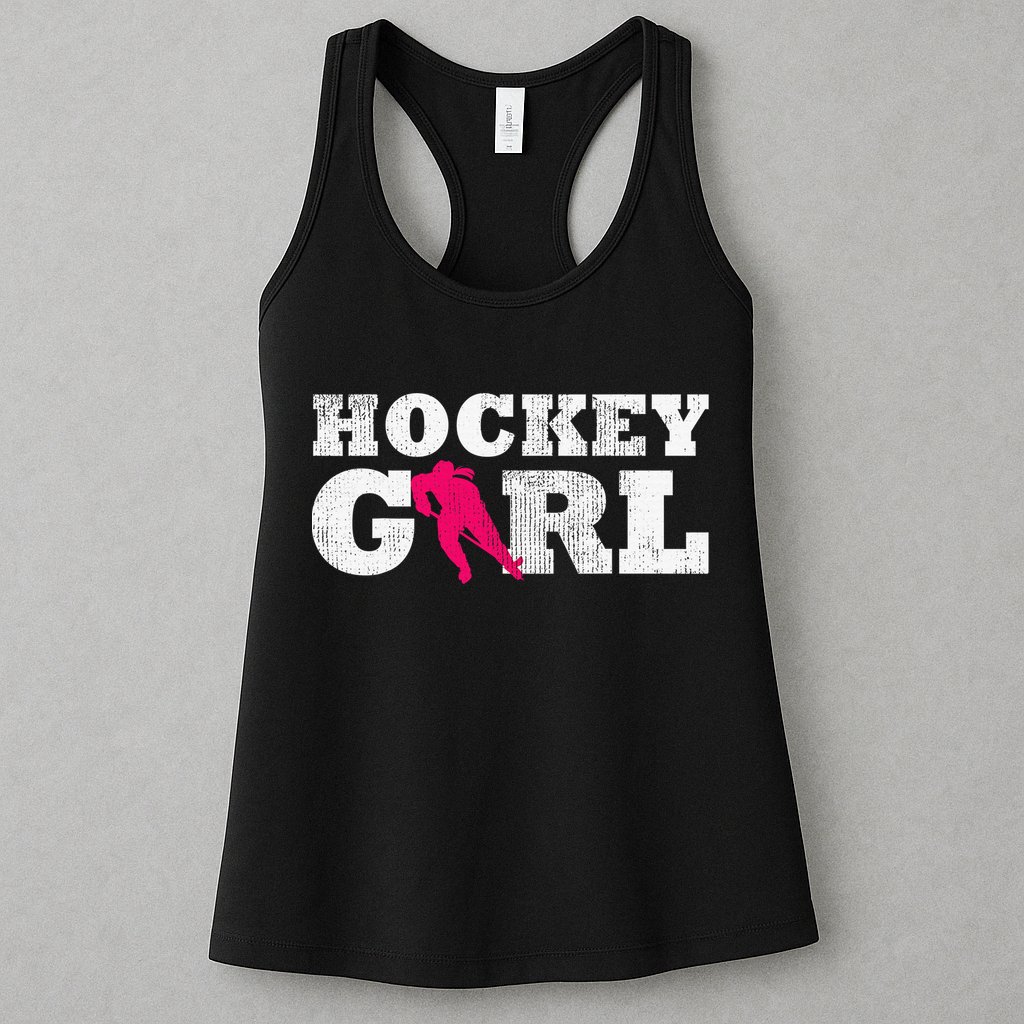 Field Hockey  Player Silhouette Sport Gift Womens Tank Top