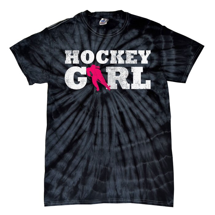 Field Hockey  Player Silhouette Sport Gift Tie-Dye T-Shirt