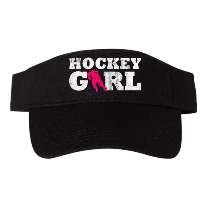 Field Hockey  Player Silhouette Sport Gift Valucap Bio-Washed Visor