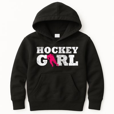 Field Hockey  Player Silhouette Sport Gift Kids Hoodie