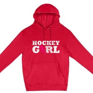 Field Hockey  Player Silhouette Sport Gift Premium Pullover Hoodie