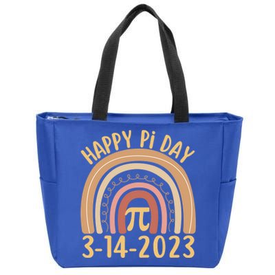 Funny Happy Pi Day Rainbow Math Teacher Mathematics Gift Zip Tote Bag