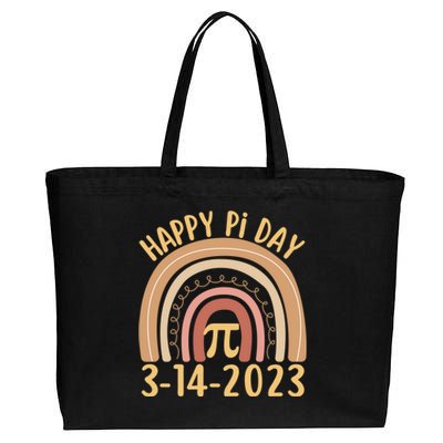 Funny Happy Pi Day Rainbow Math Teacher Mathematics Gift Cotton Canvas Jumbo Tote