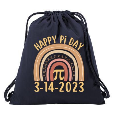 Funny Happy Pi Day Rainbow Math Teacher Mathematics Gift Drawstring Bag