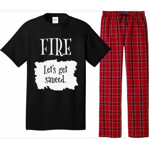 Fire Hot Packet Halloween Taco Lets Get Sauced Costume Pajama Set