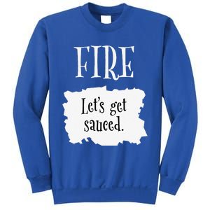 Fire Hot Packet Halloween Taco Lets Get Sauced Costume Sweatshirt