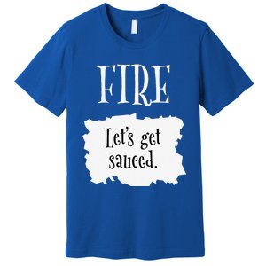 Fire Hot Packet Halloween Taco Lets Get Sauced Costume Premium T-Shirt