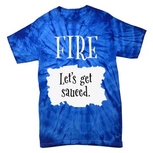 Fire Hot Packet Halloween Taco Lets Get Sauced Costume Tie-Dye T-Shirt