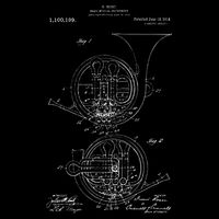 French Horn Patent French Horn Player Gift Impact Tech Backpack