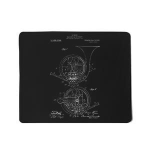 French Horn Patent French Horn Player Gift Mousepad