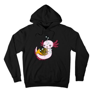 French Horn Player Kids Axolotl Big Band French Horn Hoodie