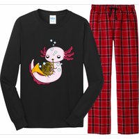 French Horn Player Kids Axolotl Big Band French Horn Long Sleeve Pajama Set