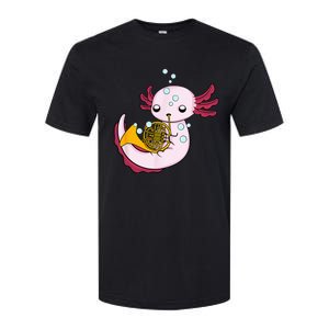 French Horn Player Kids Axolotl Big Band French Horn Softstyle CVC T-Shirt