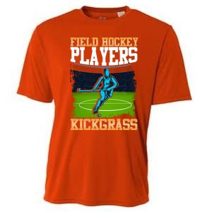 Field Hockey Players Kick Grass Game Day Hockey Stick Gift Cooling Performance Crew T-Shirt