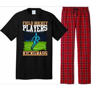 Field Hockey Players Kick Grass Game Day Hockey Stick Gift Pajama Set