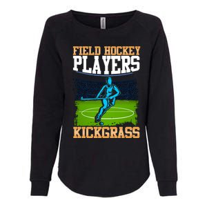 Field Hockey Players Kick Grass Game Day Hockey Stick Gift Womens California Wash Sweatshirt