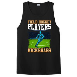 Field Hockey Players Kick Grass Game Day Hockey Stick Gift PosiCharge Competitor Tank