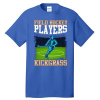 Field Hockey Players Kick Grass Game Day Hockey Stick Gift Tall T-Shirt