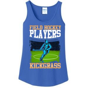 Field Hockey Players Kick Grass Game Day Hockey Stick Gift Ladies Essential Tank