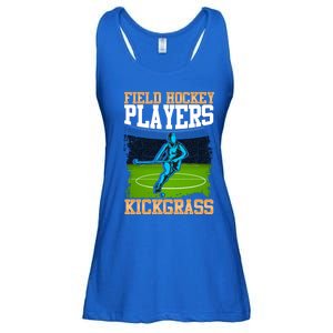 Field Hockey Players Kick Grass Game Day Hockey Stick Gift Ladies Essential Flowy Tank