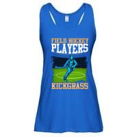 Field Hockey Players Kick Grass Game Day Hockey Stick Gift Ladies Essential Flowy Tank