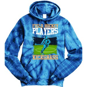 Field Hockey Players Kick Grass Game Day Hockey Stick Gift Tie Dye Hoodie