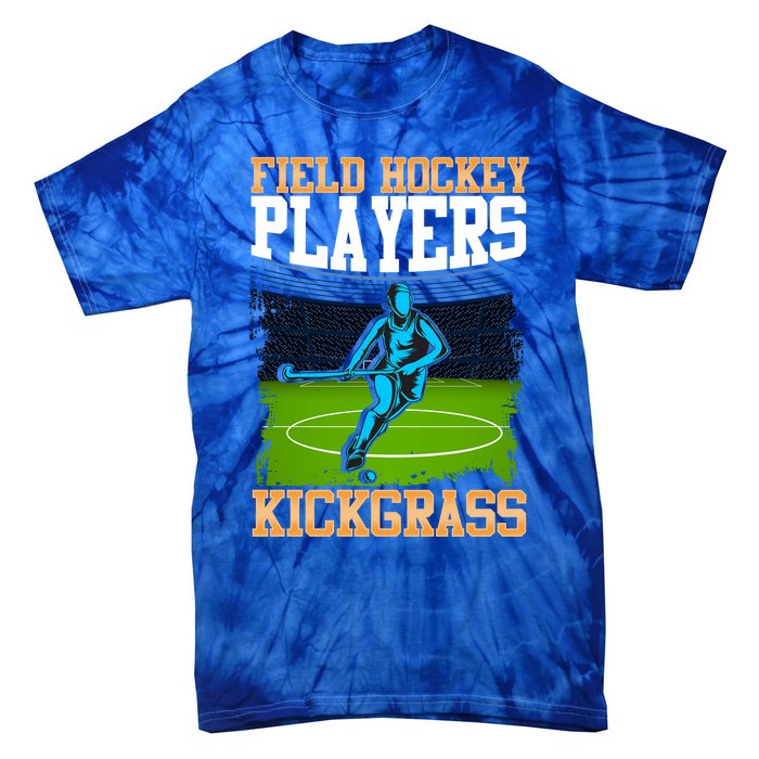 Field Hockey Players Kick Grass Game Day Hockey Stick Gift Tie-Dye T-Shirt