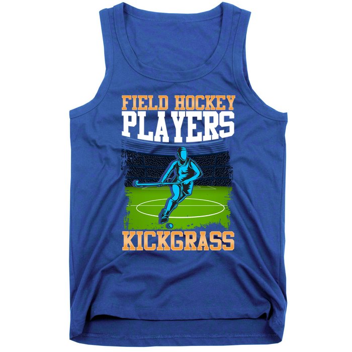 Field Hockey Players Kick Grass Game Day Hockey Stick Gift Tank Top