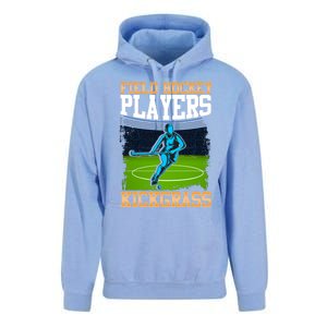 Field Hockey Players Kick Grass Game Day Hockey Stick Gift Unisex Surf Hoodie