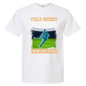 Field Hockey Players Kick Grass Game Day Hockey Stick Gift Garment-Dyed Heavyweight T-Shirt