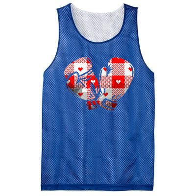 Funny Heart Plaid Boxing Valentine's Day Sport Lover Mesh Reversible Basketball Jersey Tank