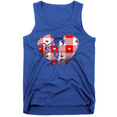 Funny Heart Plaid Boxing Valentine's Day Sport Lover Tank Top