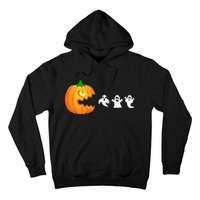 Funny Halloween Pumpkin Eating Ghost Gamer Hoodie