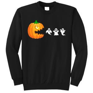 Funny Halloween Pumpkin Eating Ghost Gamer Sweatshirt